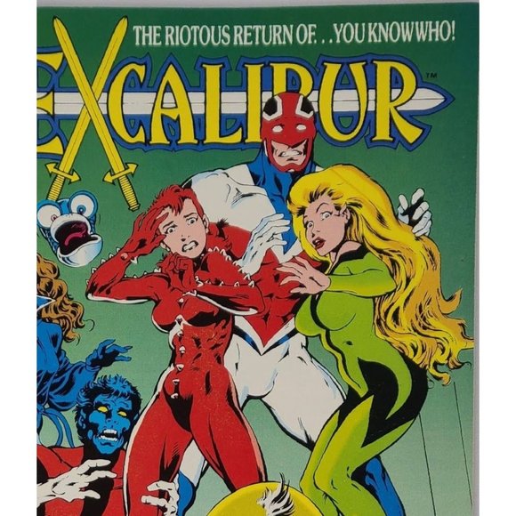 Excalibur 42 Marvel 1991 VF Alan Davis Technet Phoenix Nightcrawler 1st Kylun - Picture 10 of 13